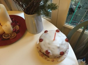 Sophia's birthday cake, illustrating perfectly that presentation is not my thing!